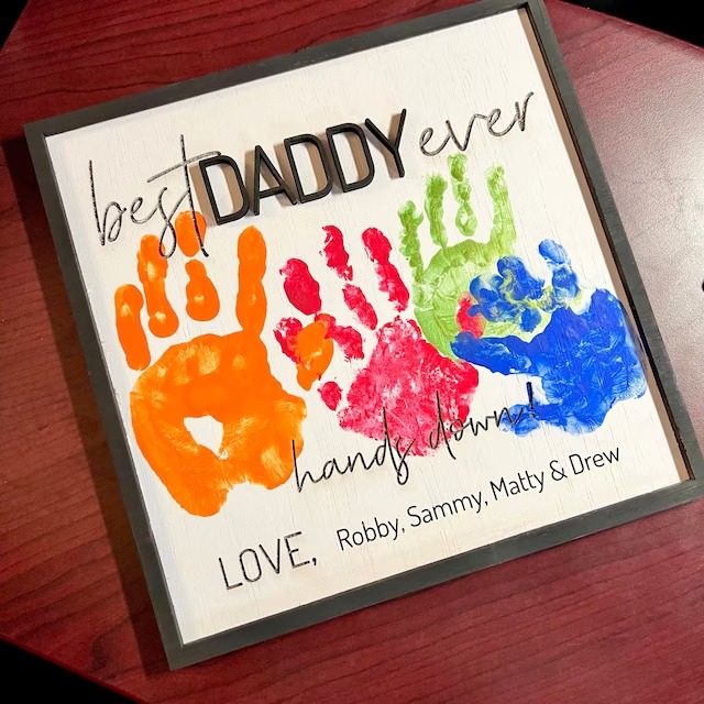 DIY Handsprint Father's Day Gifts