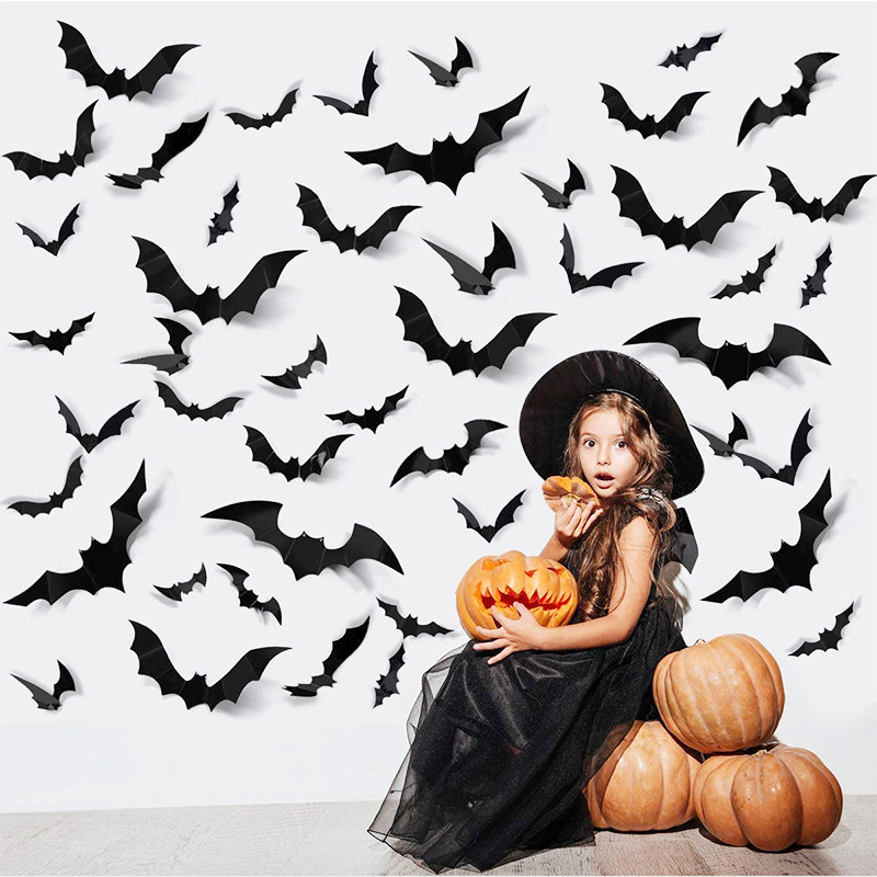 🔥Hot Sale 40% OFF🔥Halloween Bat Home Decorations（1 Set 12 Pcs）