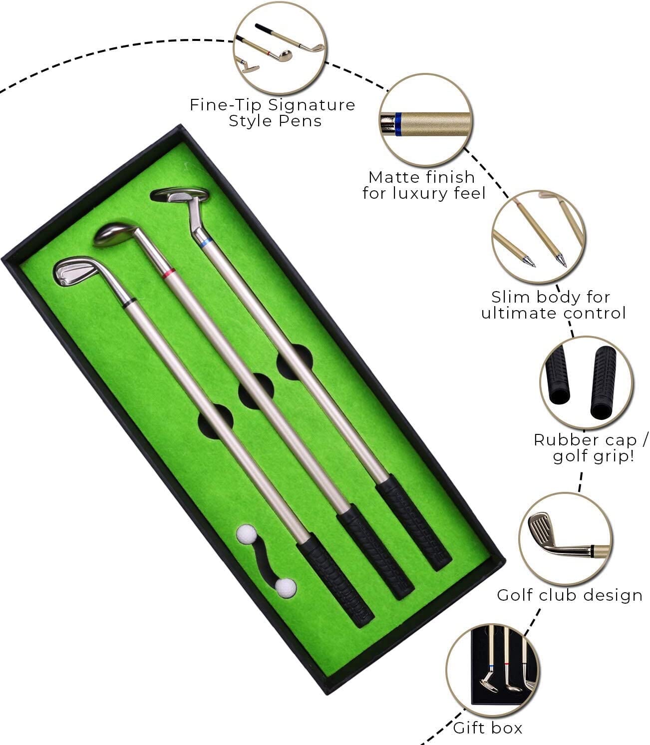 Funny gift Mini Desktop Golf Set(Set of 3)