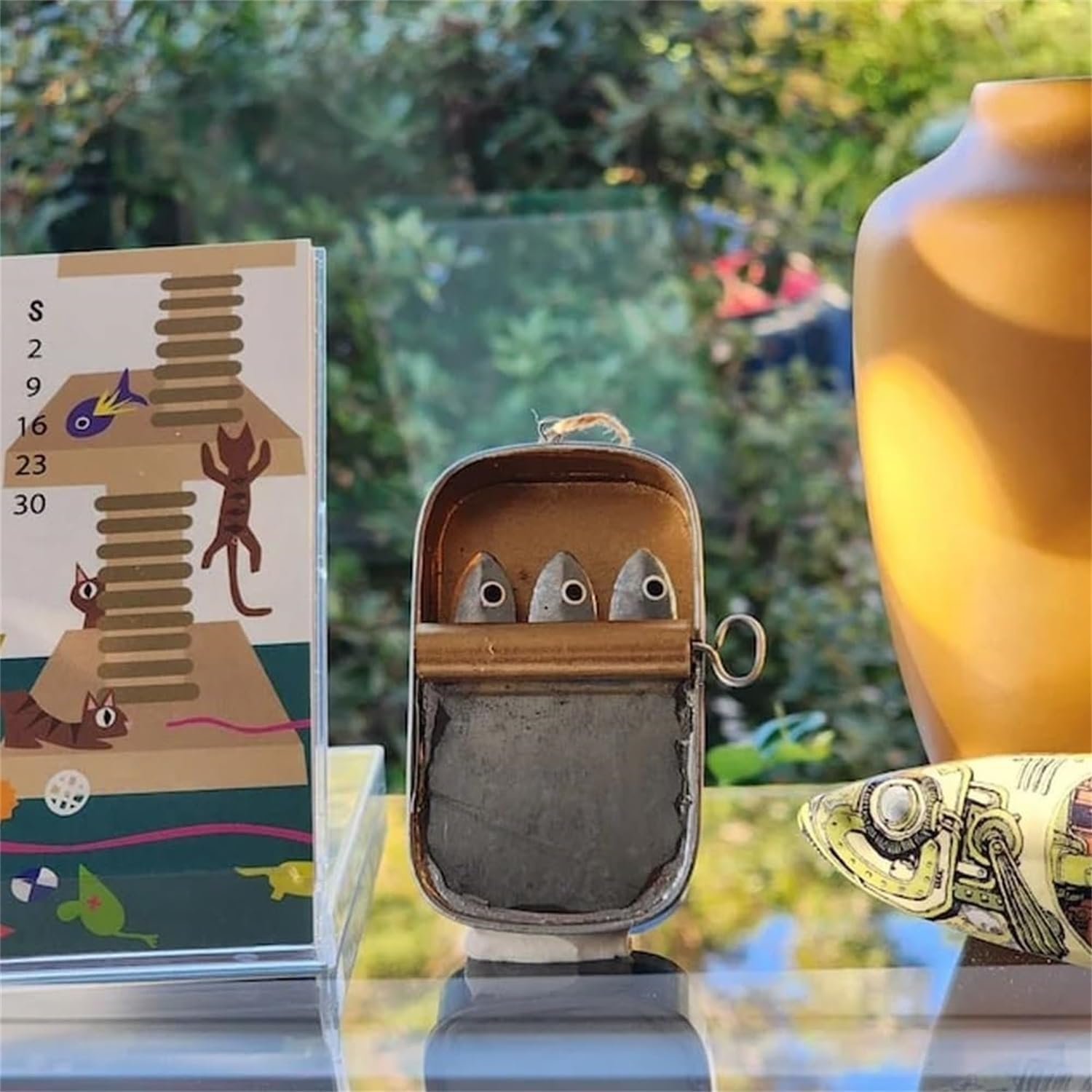 Tin of Sardines Quirky hanging ornament