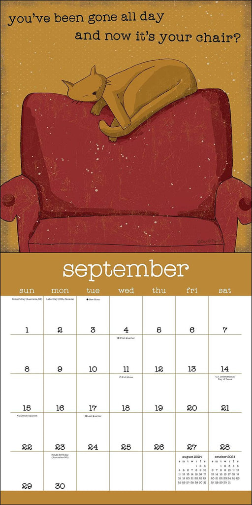 A Year of Snarky Cats 2024 Wall Calendar 