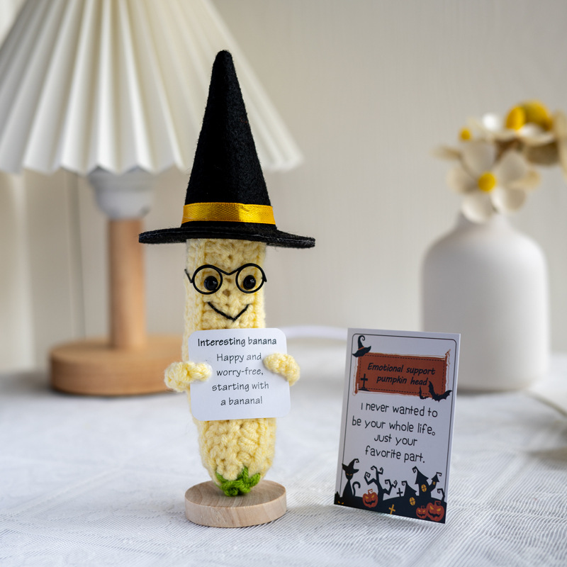 🎃Halloween Pumpkin Head Crochet Doll Ornament