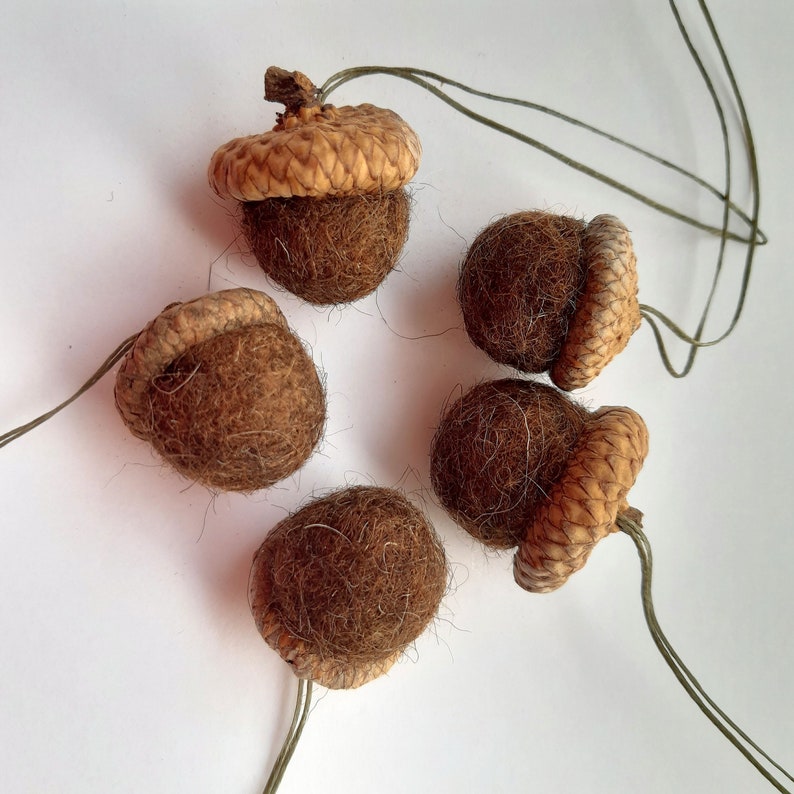 Handmade Wool Felt Acorn Ornaments🌰