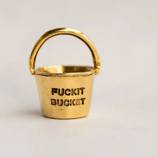 The Fuck It Bucket - 🤣Funny Metal Bucket Keychain