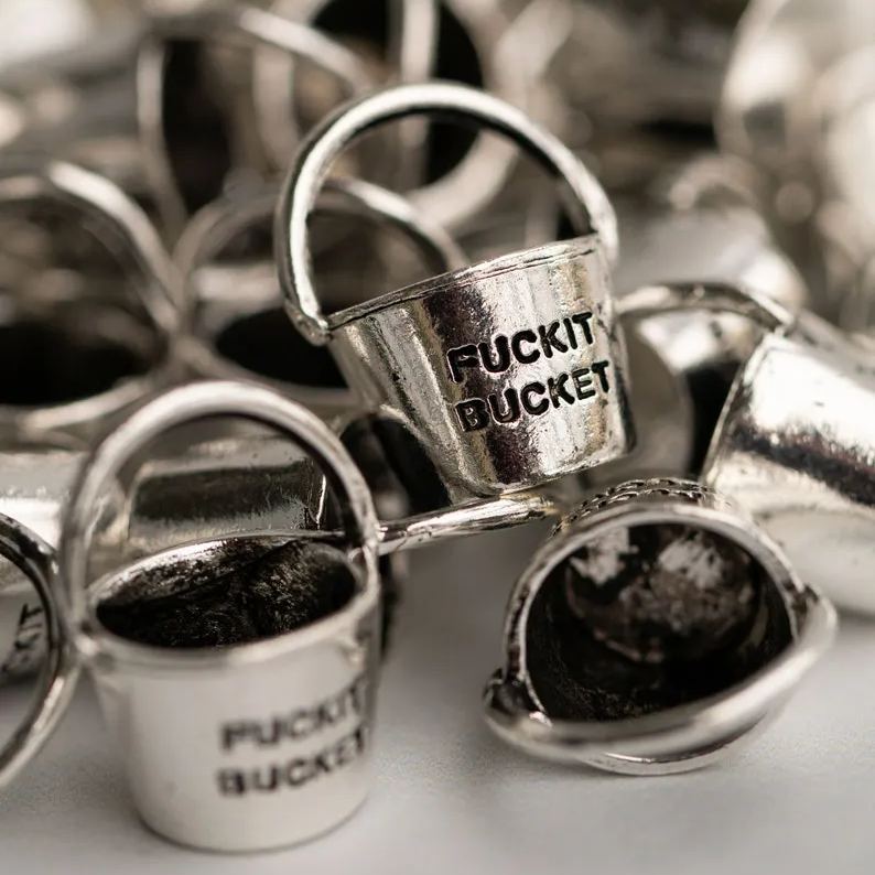 The Fuck It Bucket - 🤣Funny Metal Bucket Keychain