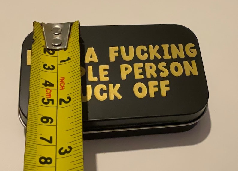 Rude Tobacco Tin Smoker Gift