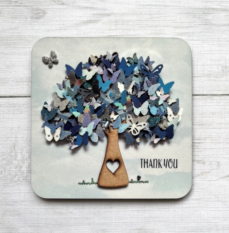 Thank You Butterfly Coasters