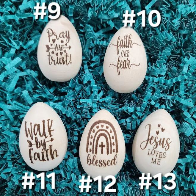 🐰🎁Wooden Easter Eggs