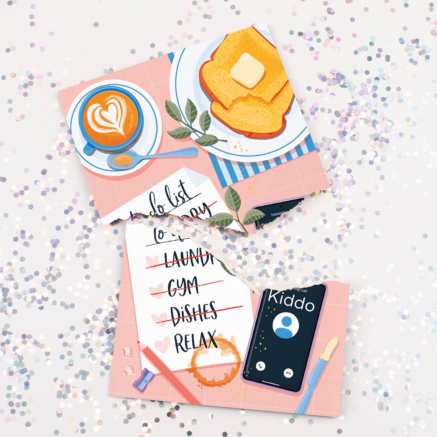 Endless Mom, Mommy, Mama Prank Mother's Day Card With Glitter