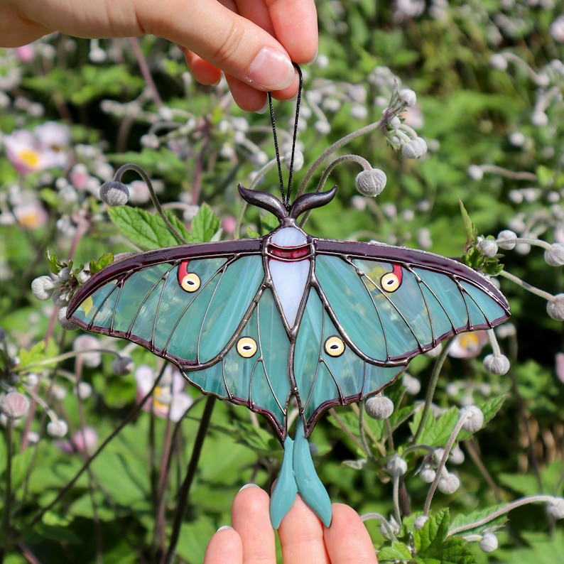 Luna moth butterfly suncatcher