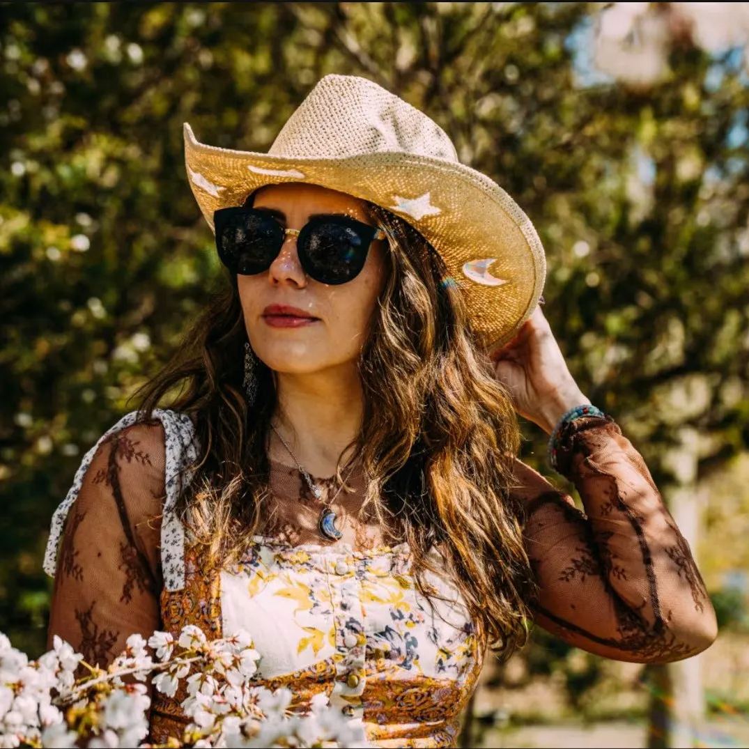 Suncatcher Cowgirl Straw Prism Hat
