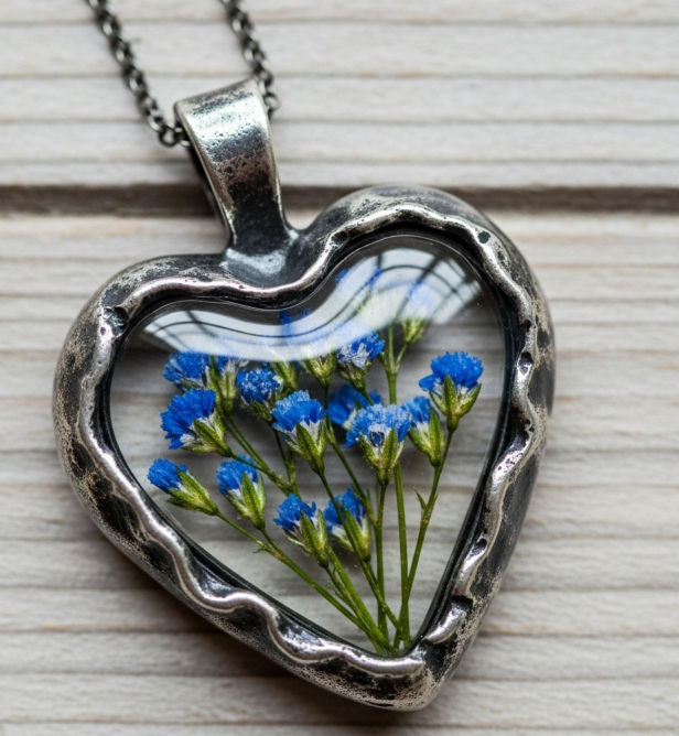 Heart Flower Necklace