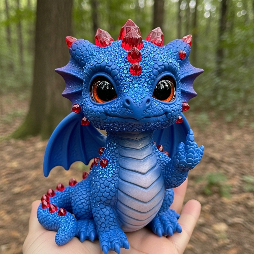 ✨ Bejeweled Gemstone Dragon Baby Ornament