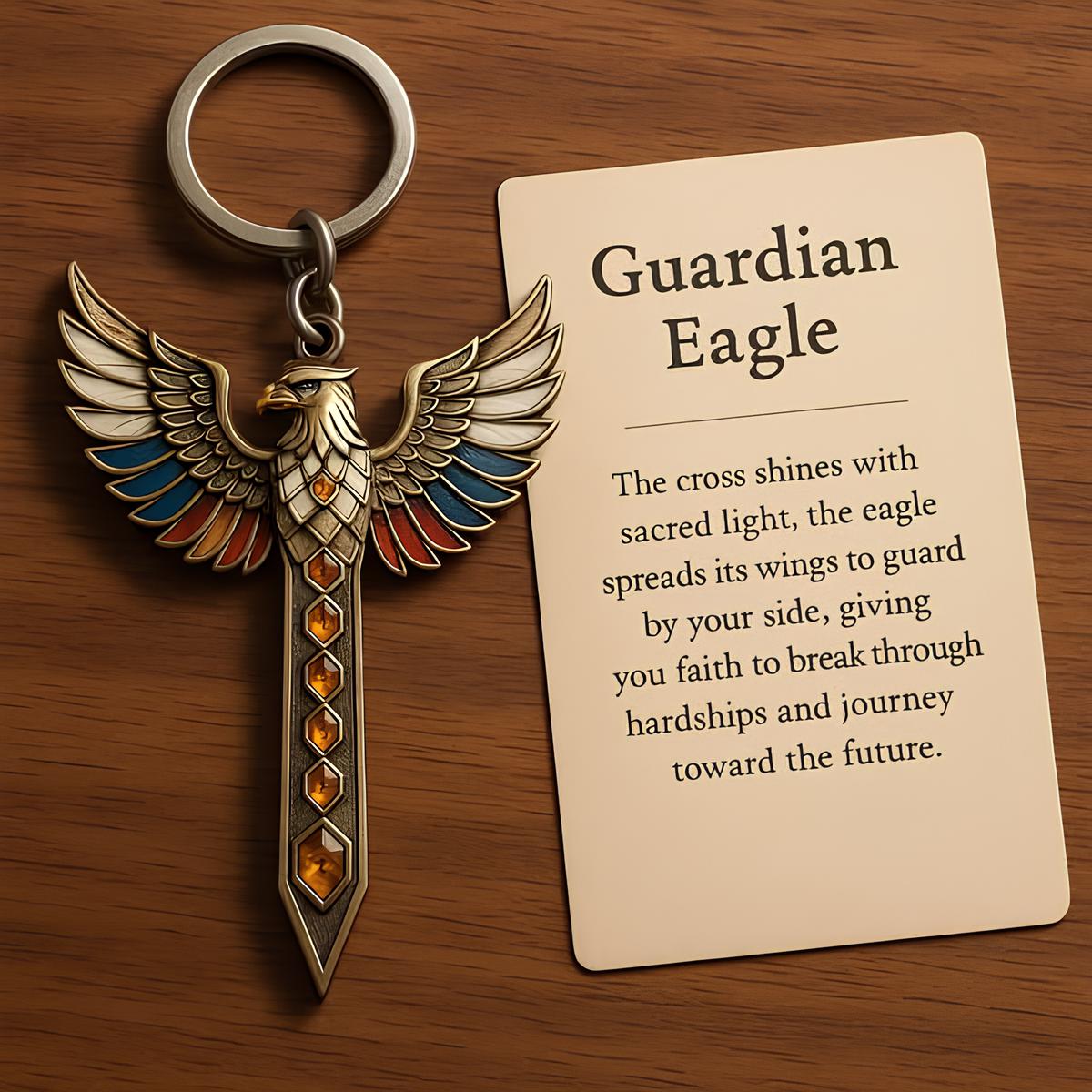 ​Guardian Eagle Keychain – Your Symbol of Faith and Protection​