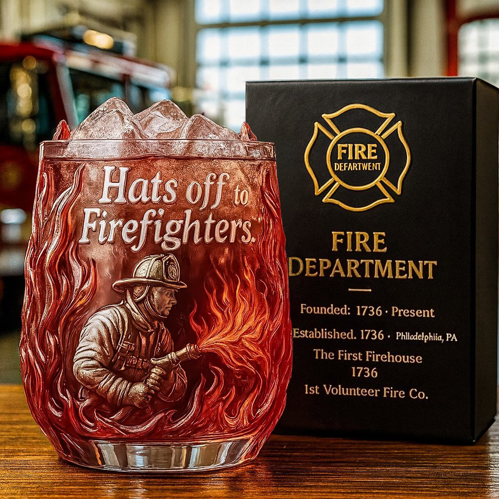 ​Salute to Heroes Firefighter Tribute Glass