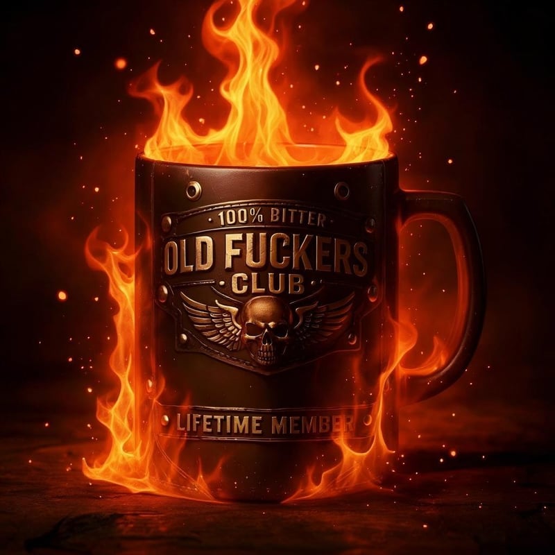 ☕ OLD FUCKERS CLUB™ Mug - 100% Bitter, Always Real. Lifetime Member. 😎💀