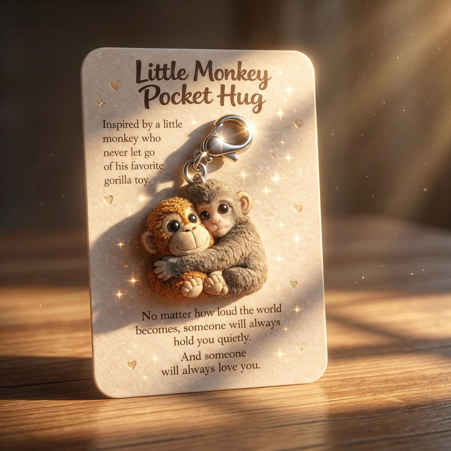 🐒 Little Monkey Pocket Hug – A Tiny Symbol of Comfort