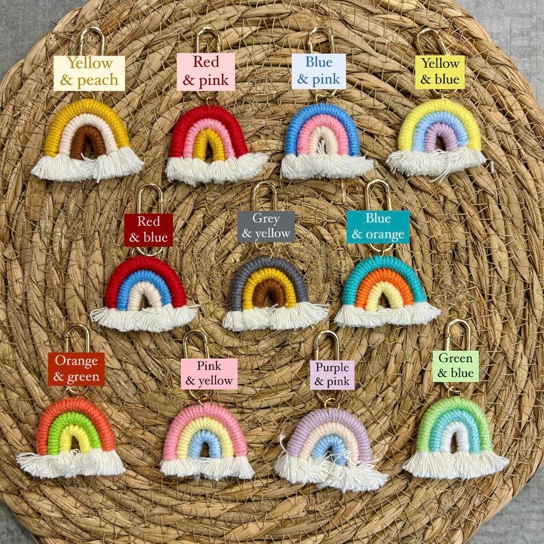 Thank You Rainbow Keyring Christmas gift