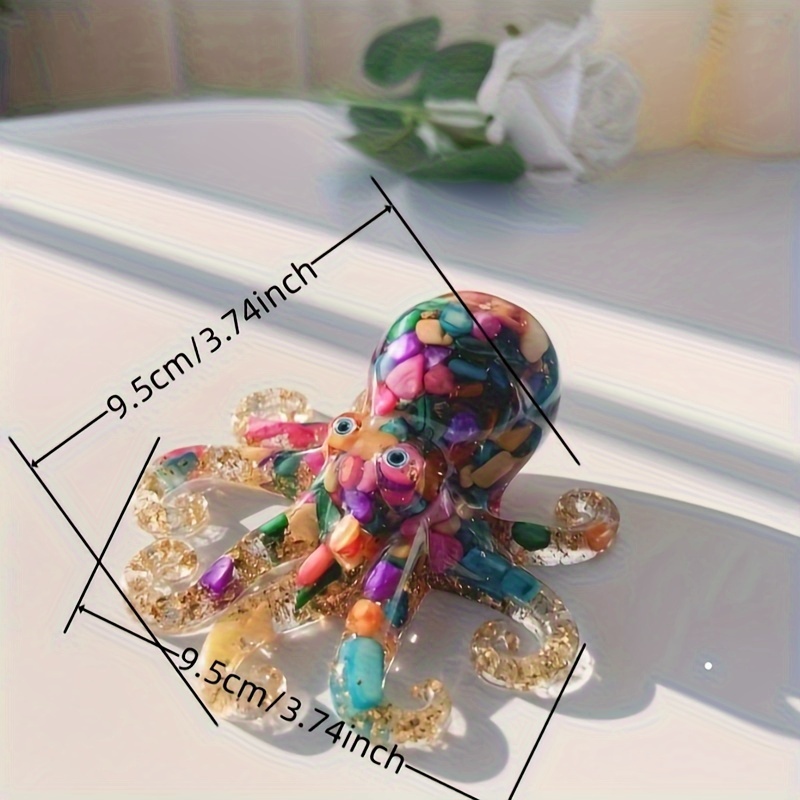 Crystal Cute Octopus Statue Ornament
