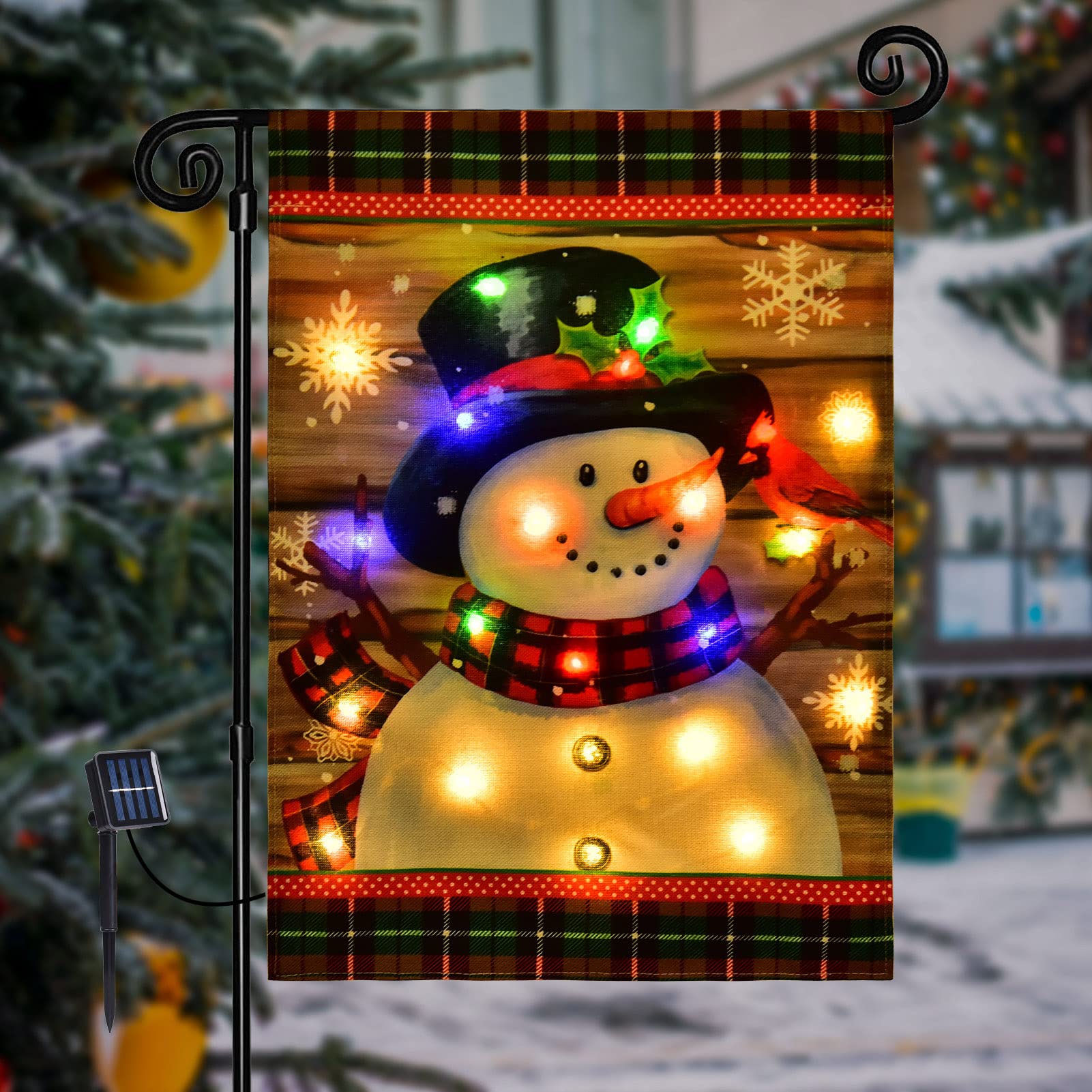  Christmas LED Garden Flags
