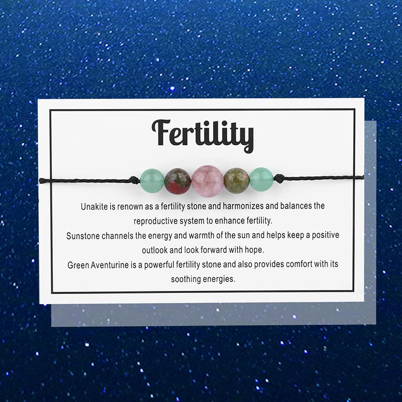 Spiritual Anxiety Reiki Beads Bracelets with Meaning Card
