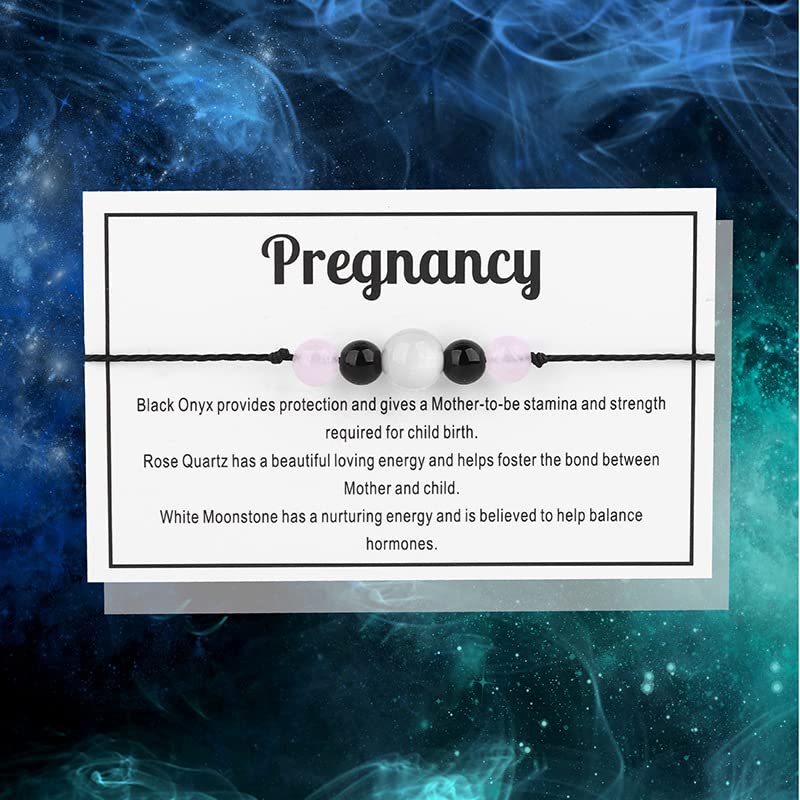 Spiritual Anxiety Reiki Beads Bracelets with Meaning Card