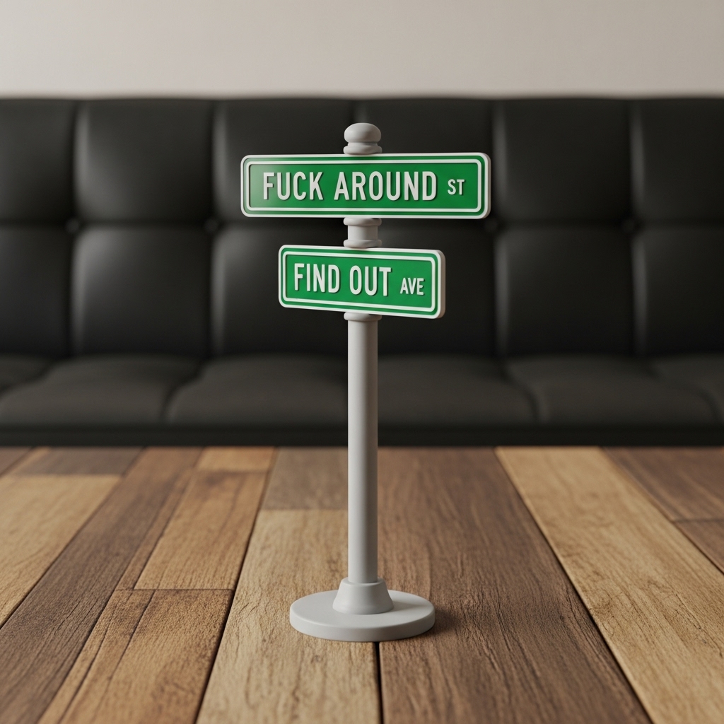 Edgy Slogan Street Sign Decor