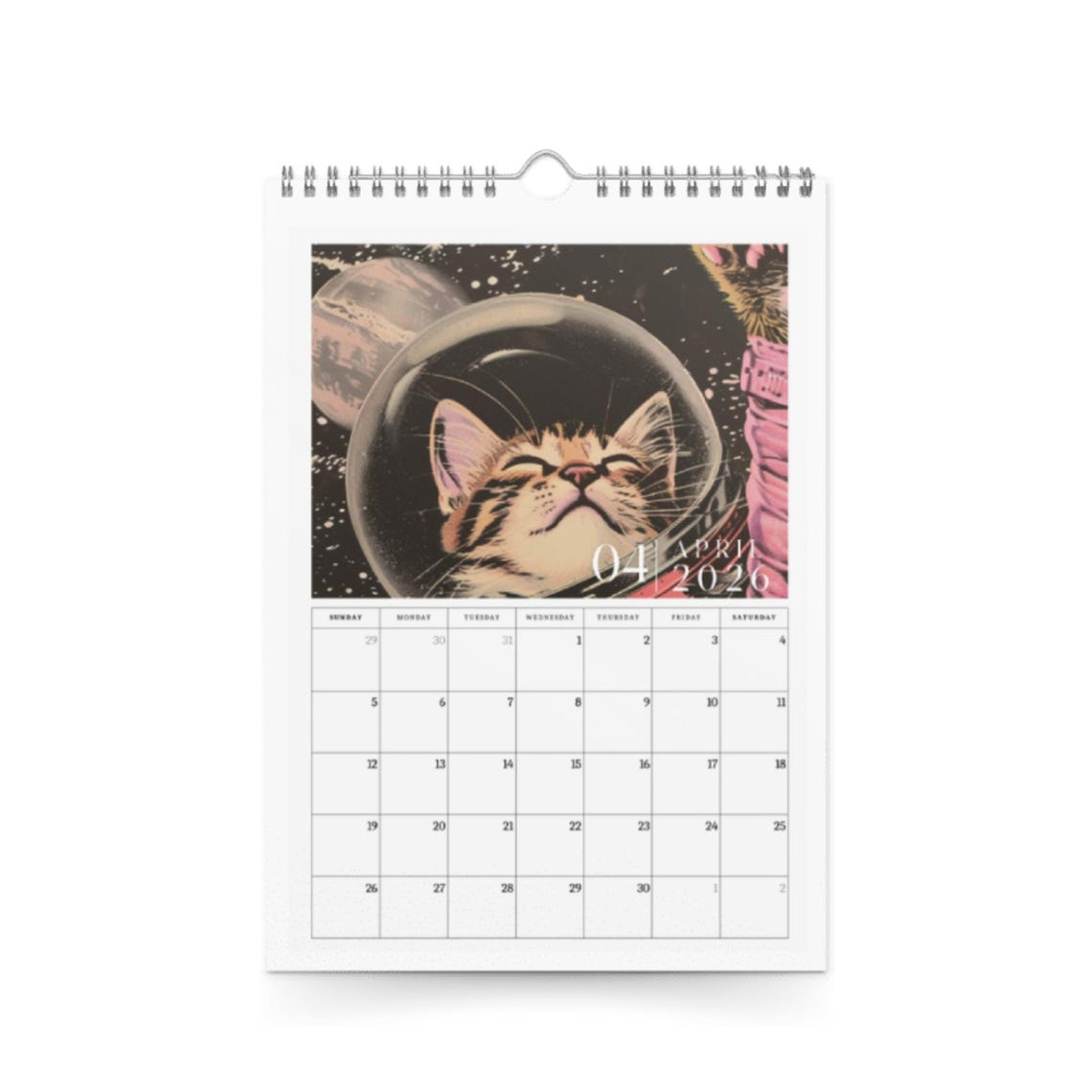 2025 Space Cat Calendar