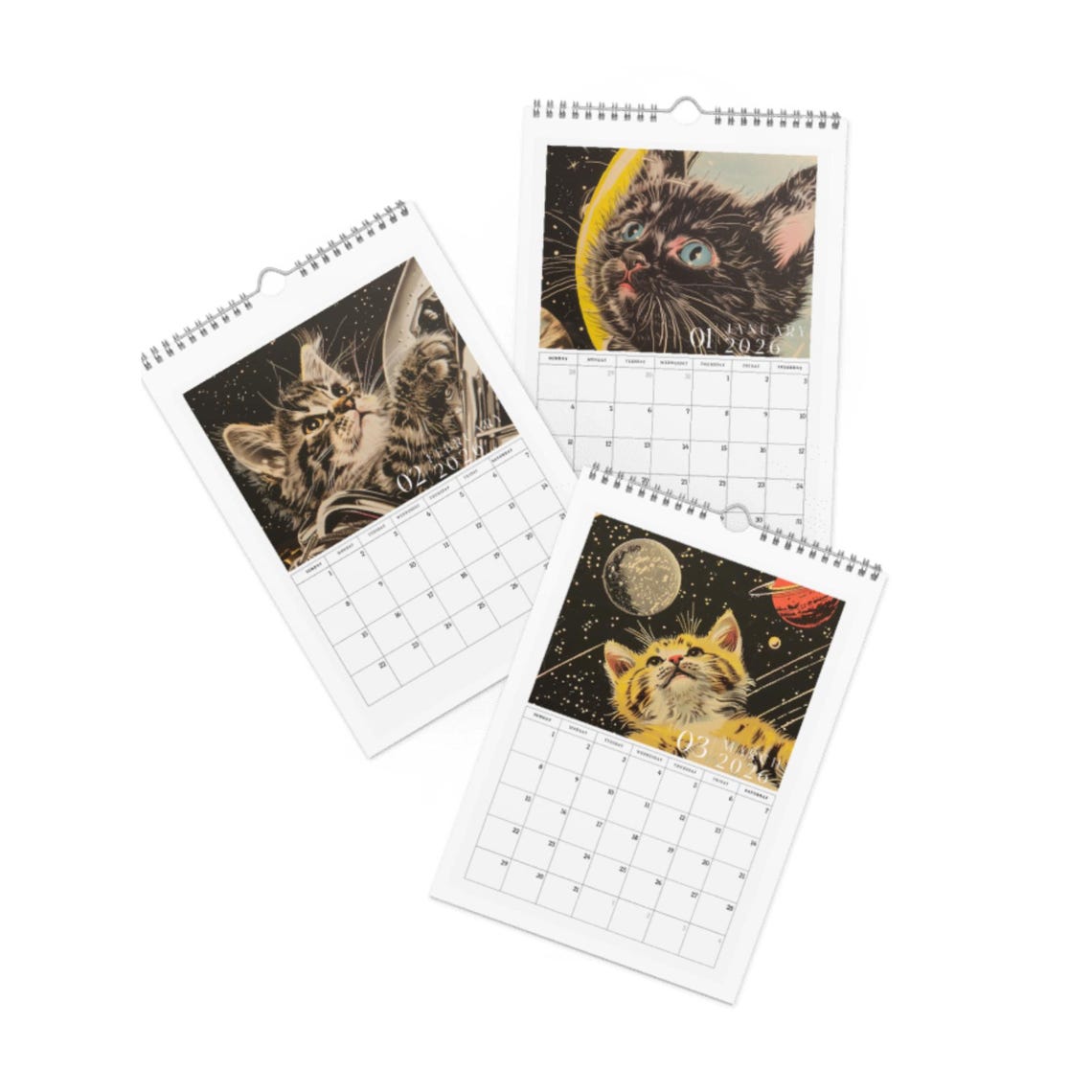 2025 Space Cat Calendar