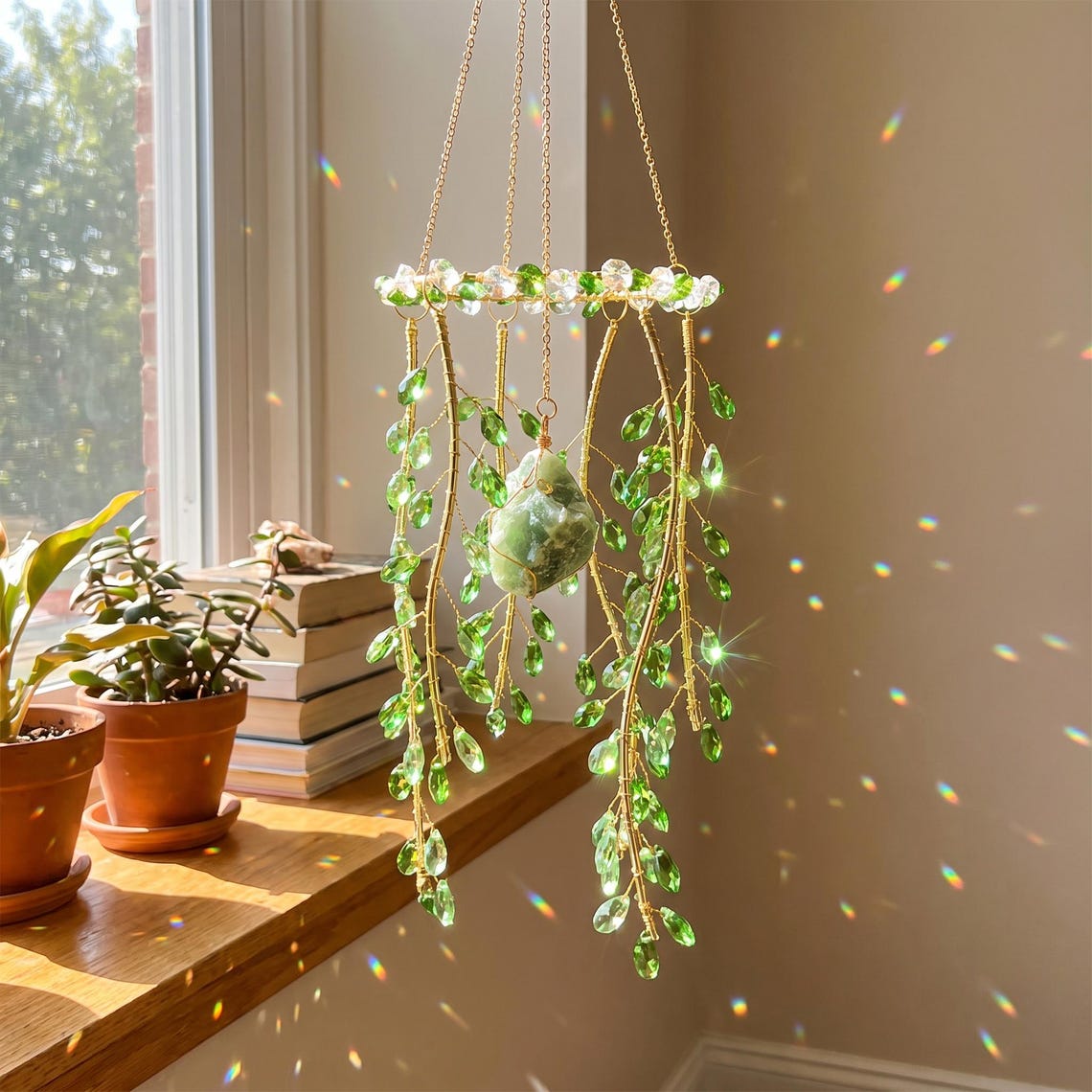 🔥Limited-time 60% off sale--Handmade Willow Tree Crystal Prism Rainbow Maker