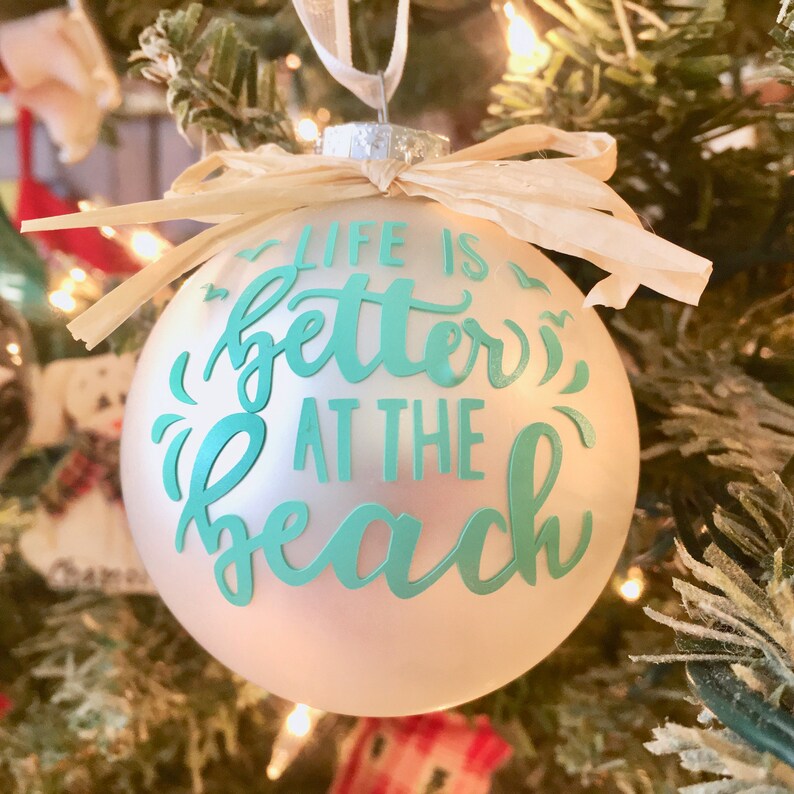 🌊 Coastal Beach Christmas Tree Ornament
