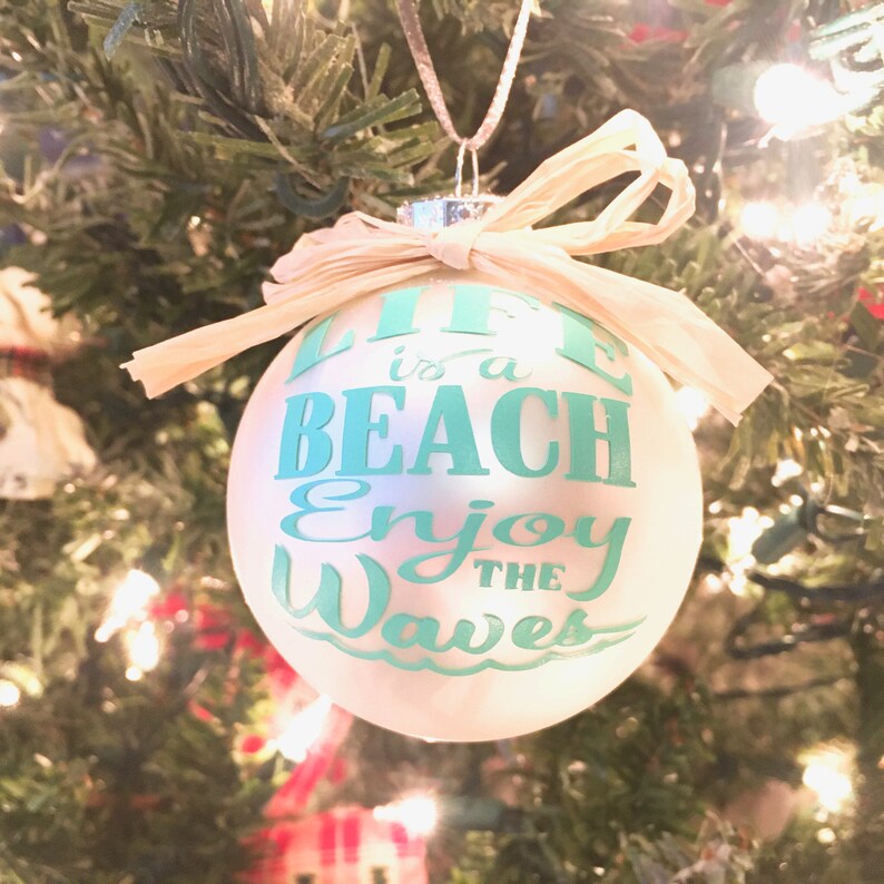 🌊 Coastal Beach Christmas Tree Ornament