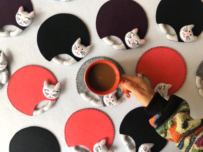 Funny Cute Cat Coasters