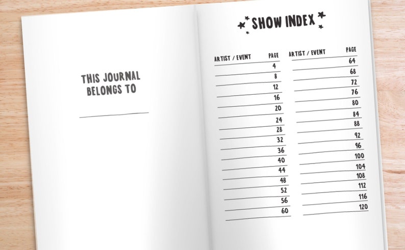 Concert Chronicles - A Concert Journal for Epic Memories