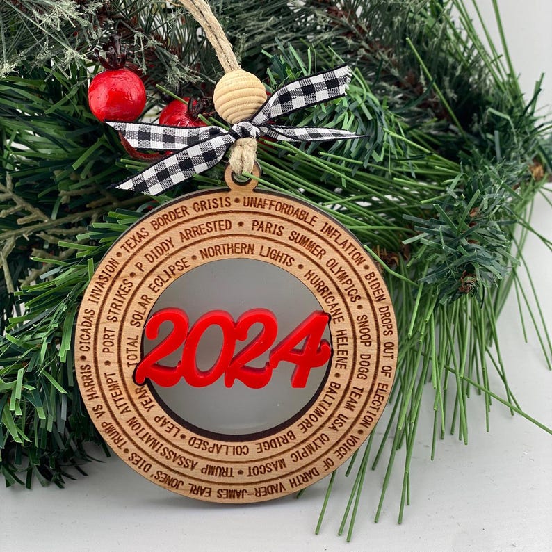 2024 Year In Review Christmas Ornament