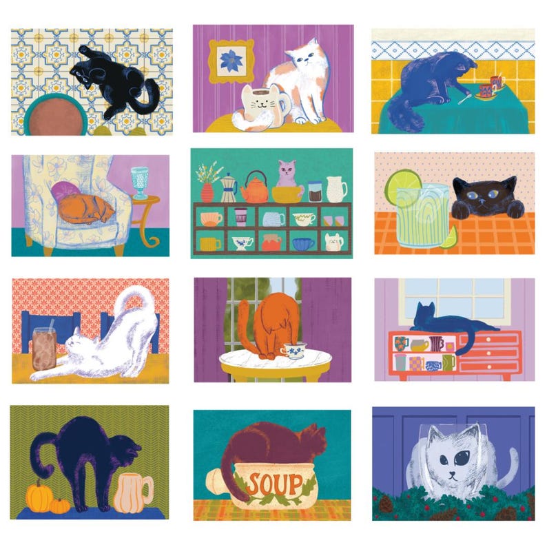 2026 Cats & Cups Illustrated Calendar 