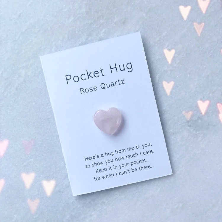 Rose Quartz Crystal Heart Gift
