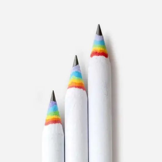 Rainbow Pencils - Recycled Paper Pencil Set For Unique Stationery Addicts