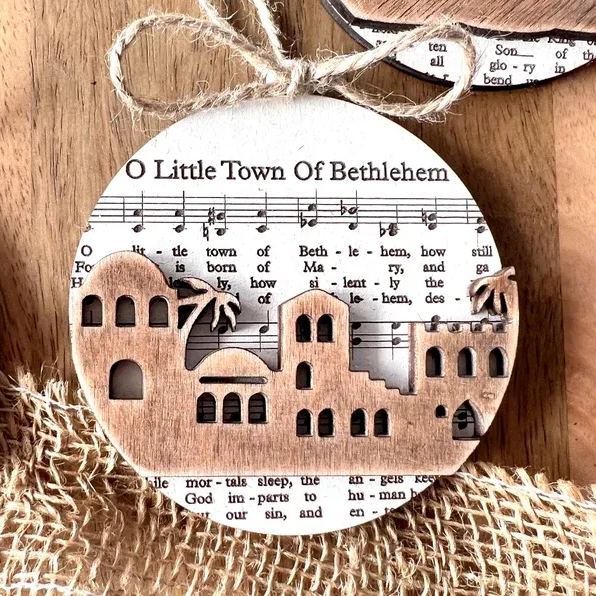 MUSIC SHEET NATIVITY ORNAMENT