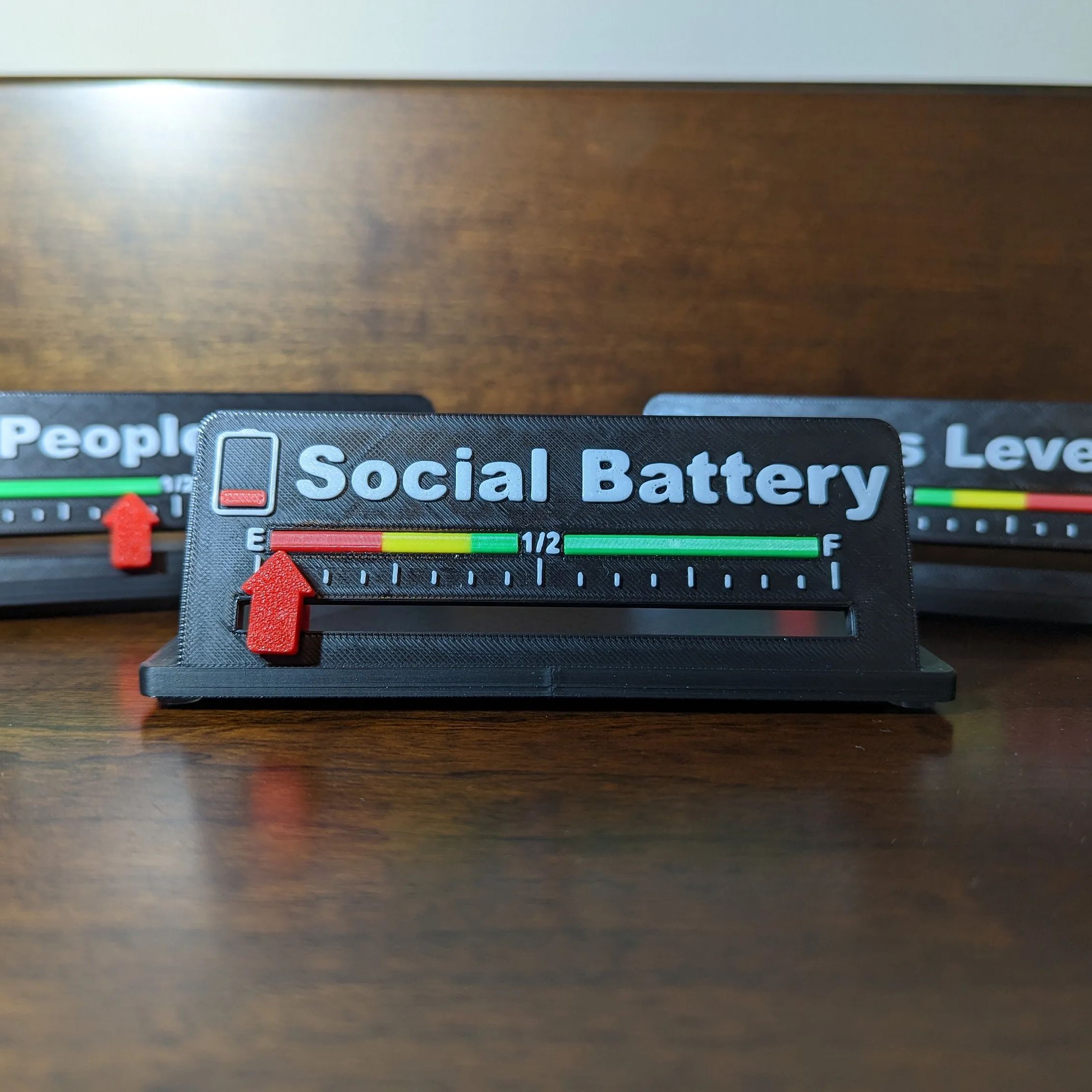 Social Battery Indicator Desk Sign