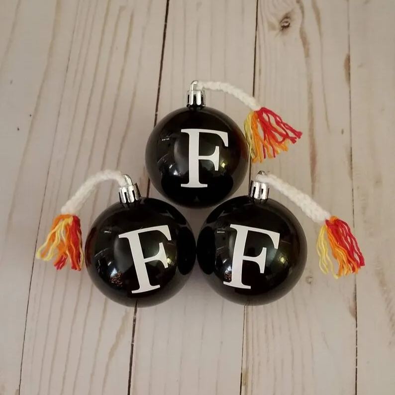 Funny Christmas F-Bomb Ornament