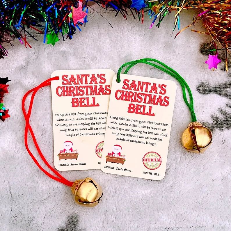 Santa Bell Christmas Eve Box Filler Kids Gift