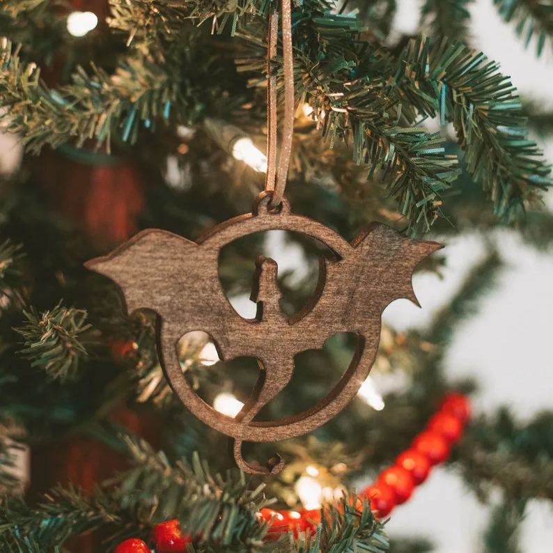 Dragon Bookish Ornament