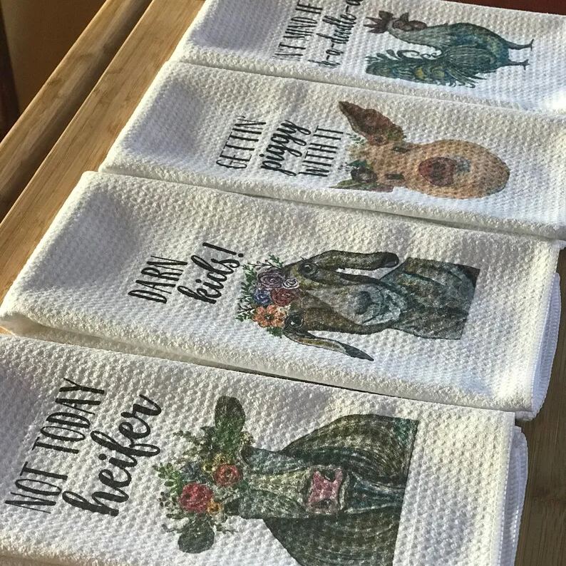 🐄Funny Farmhouse Kitchen Towels