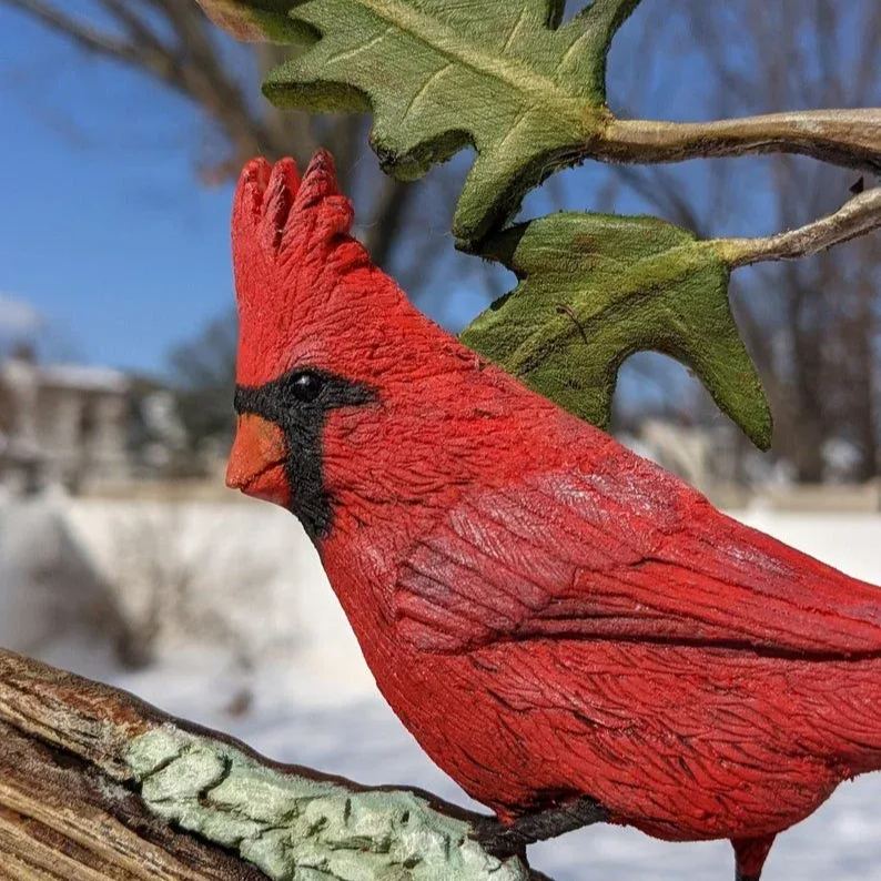 🐦Cardinal Wood Carving