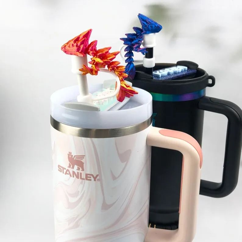 3D Printed Dragon Stanley Straw Topper