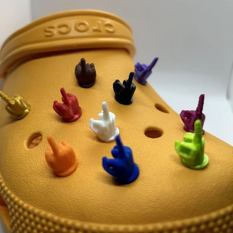 🤣3D Printed Middle Finger Charm(10pcs)