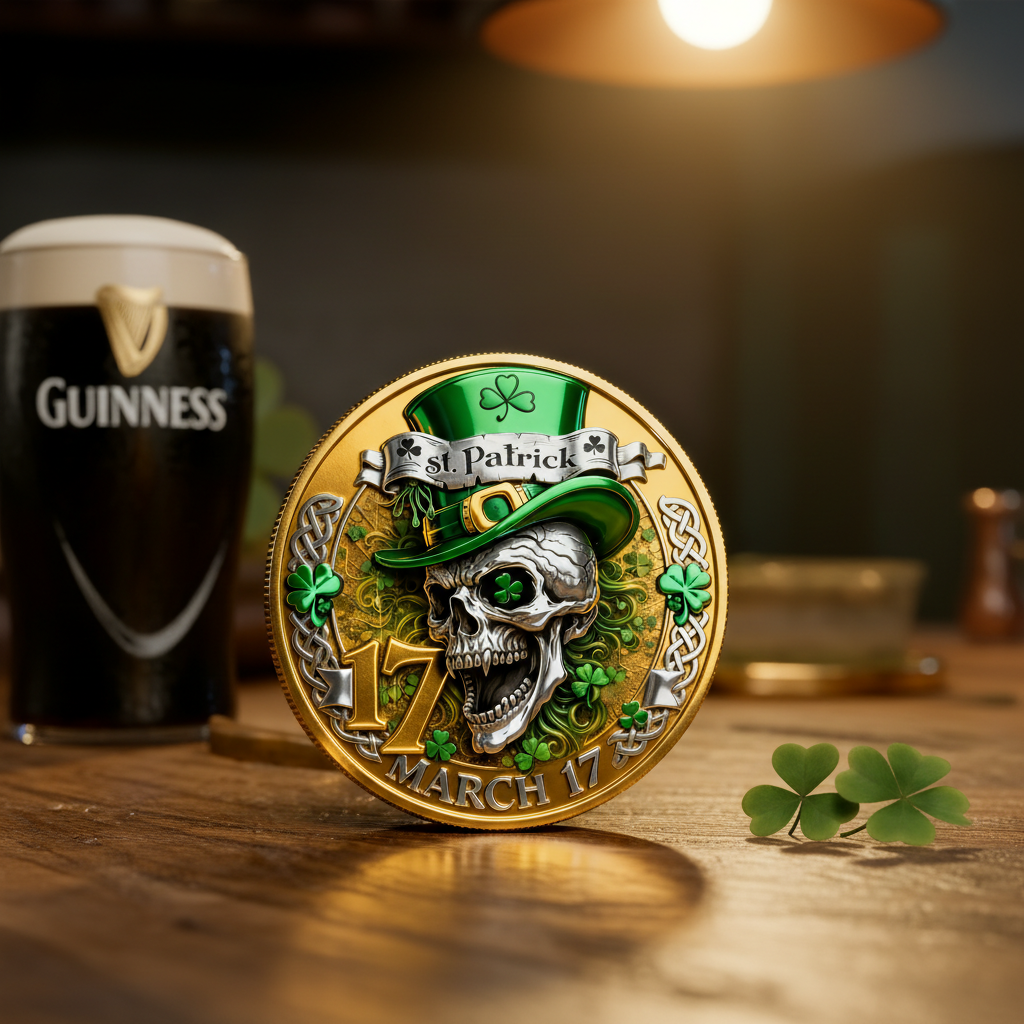 🏆 Flash Sale 60% OFF🍀 St. Patrick’s Day Irish Lucky Skull Coin