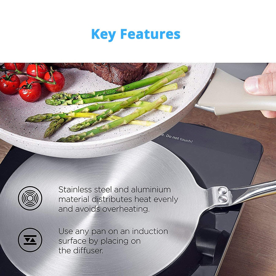 Gas and Electric Stovetop Heat Diffuser Ring Plate Pot Stabilizer-Grand Kitchen