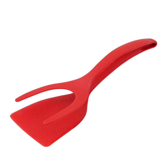 2 in 1 Multifunctional Non-Stick Food Clip Tongs Fried Egg Spatula-Grand Kitchen